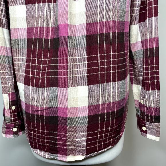 GH Bass Size S Button Up Shirt Flannel Plaid Top Fall Gorp Cabincore Outdoors - Picture 7 of 13